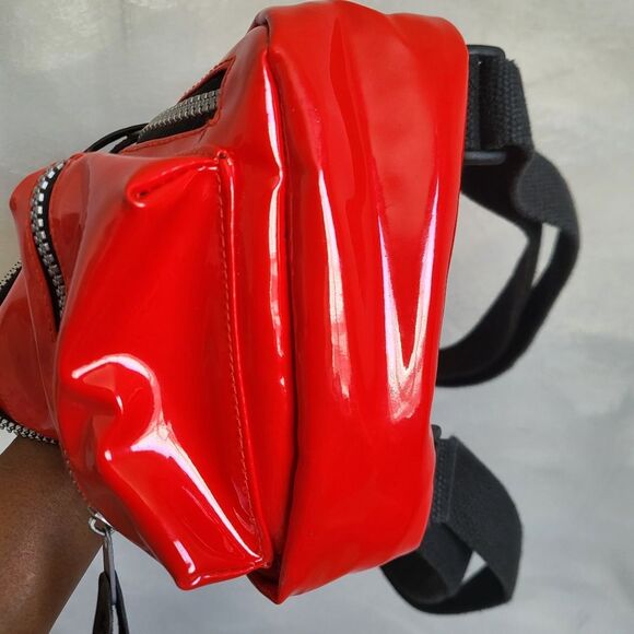 Mini Cherry Red PVC Backpack Coast to Coast 7x8x3 - Picture 8 of 8